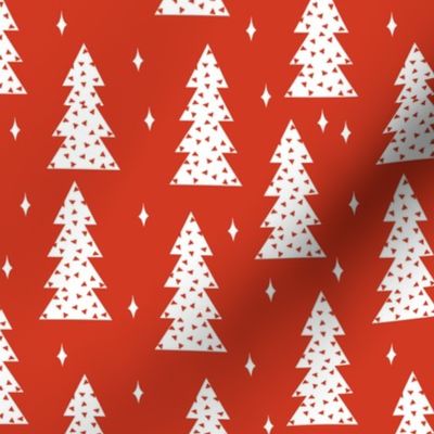 tree // christmas tree holiday fabric red stars christmas tree design by andrea lauren
