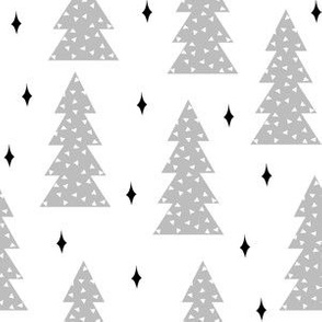 christmas tree // grey and white nursery baby cute grey scandi simple xmas christmas tree fabric