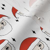 santa // father christmas papa noel pere noel santa claus kids cute illustration christmas fabric