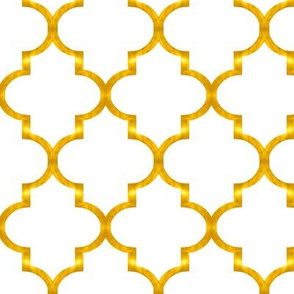 Gold Quatrefoil , small