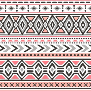 Tribal Aztec Rows in Pink