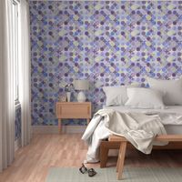 Decorative Geometric Tiles in Cream, Lilac and Lavender 