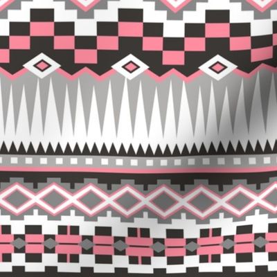 Aztec Rows in Pink