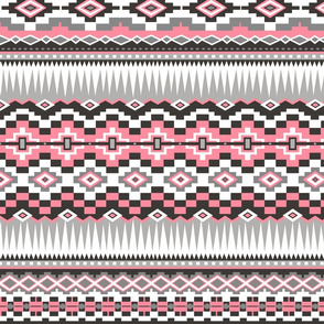 Aztec Rows in Pink