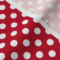 Red + Polka White Dots