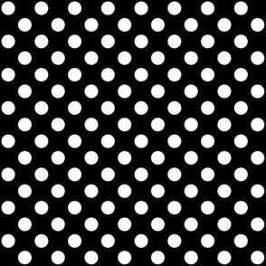 Black + Polka White Dots