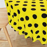 Canary Yellow  + Polka Black (1 and a half inch) Dots