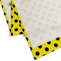 Canary Yellow  + Polka Black (1 and a half inch) Dots