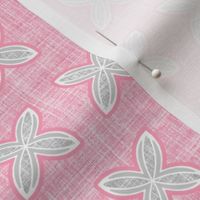 Faux linen cuatro pink