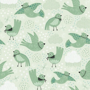 Flock of Rain Birds