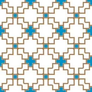 Carved Grille with Turquoise