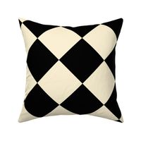 Wonderland Chessboard Check ~ Black and Gypsophila