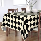 Wonderland Chessboard Check ~ Black and Gypsophila