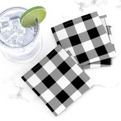 Gingham ~ Black and White and Grey All Over ~ One Inch