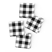 Gingham ~ Black and White and Grey All Over ~ One Inch