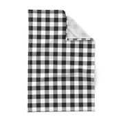 Gingham ~ Black and White and Grey All Over ~ One Inch