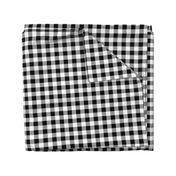 Gingham ~ Black and White and Grey All Over ~ One Inch