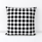 Gingham ~ Black and White and Grey All Over ~ One Inch