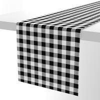 Gingham ~ Black and White and Grey All Over ~ One Inch