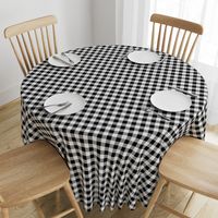 Gingham ~ Black and White and Grey All Over ~ One Inch