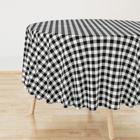 Gingham ~ Black and White and Grey All Over ~ One Inch