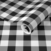 Gingham ~ Black and White and Grey All Over ~ One Inch