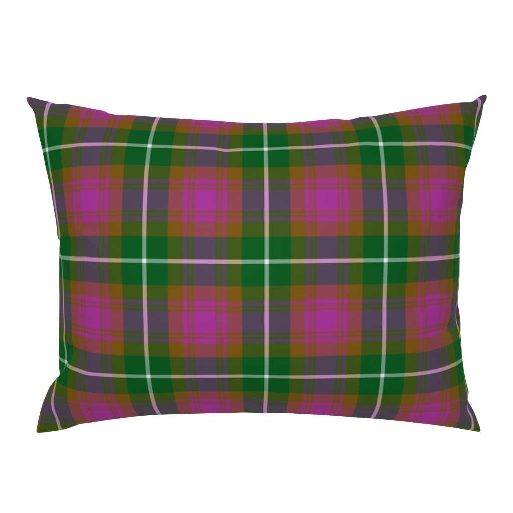 Lamont tartan - 6" green, brown and fuchsia