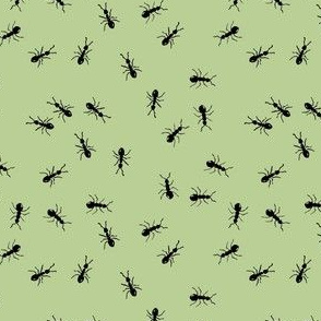 ants marching - pale green