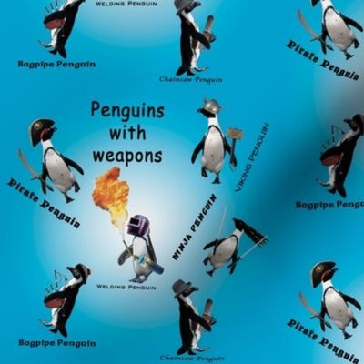 penguins with weapons