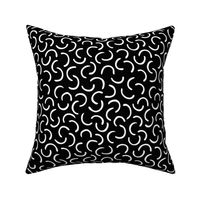 Abstract 90's retro circles black and white geometric design scandinavian memphis style