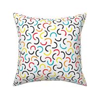 Abstract circles colorful primary colors geometric design scandinavian memphis style