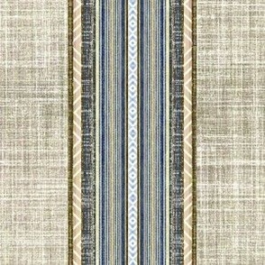 Faux Linen ticking in taupe