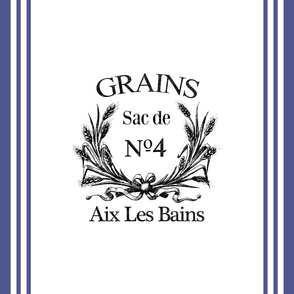 French Label Grain Sack Inspired