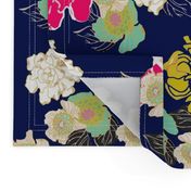 Jungle Passion navy extra large wallpaper for Jame