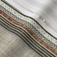 Faux linen Decor ticking stripe in taupe and neutrals
