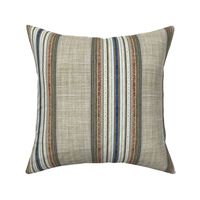 Faux linen Decor ticking stripe in taupe and neutrals