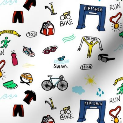 Triathlon Doodles