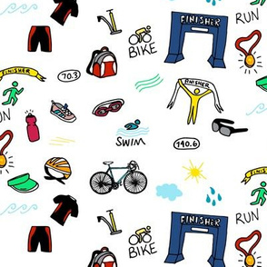 Triathlon Doodles