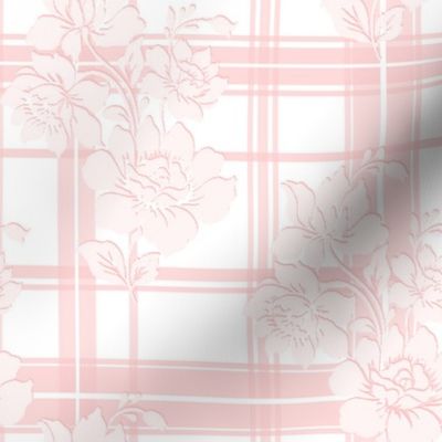 Lotte Tartan Floral in peony pink