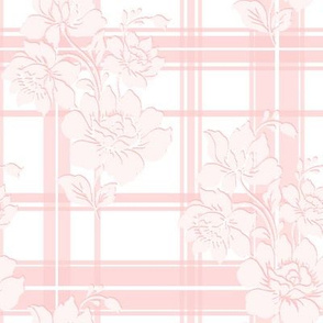 Lotte Tartan Floral in peony pink