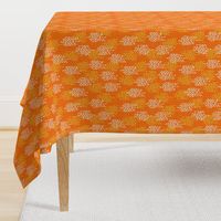 Abstract Scales on Faux Linen- Orange