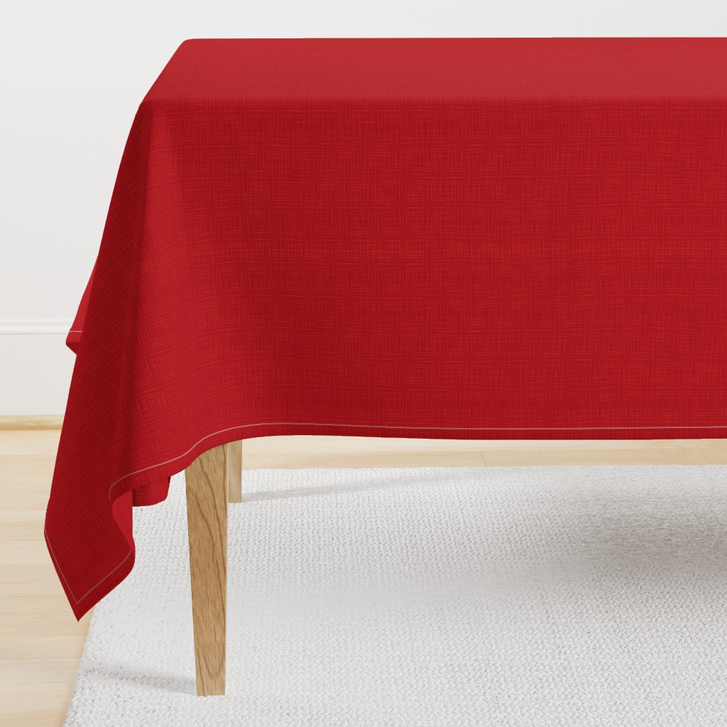 Faux Linen - Red