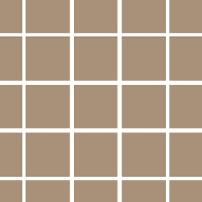 Tan and White Grid/Tile