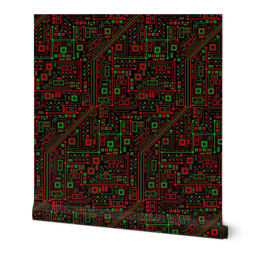 Merry Robot Circuits (Dark)