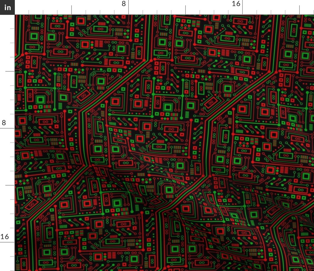 Merry Robot Circuits (Dark)