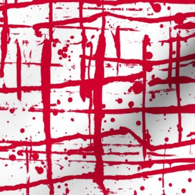 Ink Splatter II. Red and White