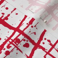 Ink Splatter II. Red and White