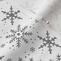 Snowflake Shimmer in Silver / Half Scale