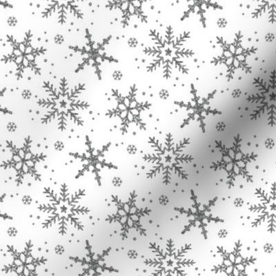 Snowflake Shimmer in Silver / Half Scale