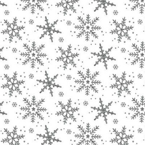 Snowflake Shimmer in Silver / Half Scale